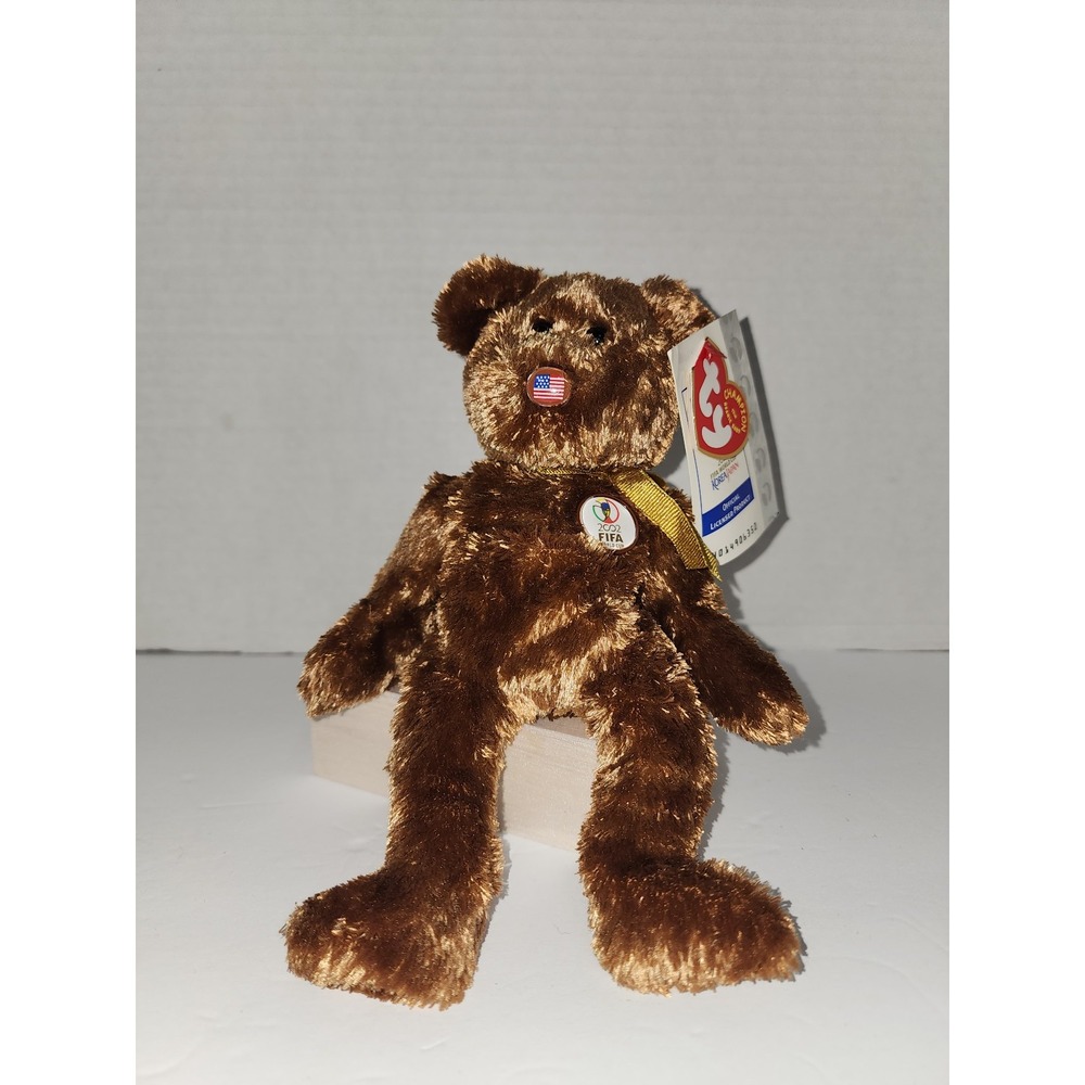 Ty Beanie Babies 2002 Fifa World Cup USA Soccer Champion‎ Teddy Bear Plush